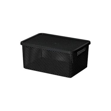 Imagem de Cesto Organizador Com Tampa Preto 26X18X12 - 2012