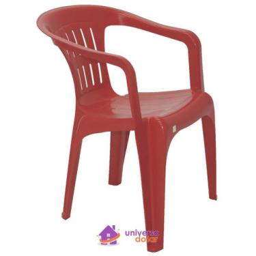 Imagem de Cadeira Tramontina Atalaia Basic Com Braços Em Polipropileno Vermelho