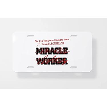 Imagem de Capa para placa de carro de eletricista Worker – Capa para placa de carro – Capa para moldura de placa de carro 15,24 x 30,48 cm