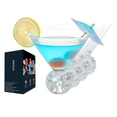 Imagem de Dounx Conjunto de 4 copos de coquetel de 293 g, copos de martini de cristal para bar, Margarita, Cosmopolitan, Manhattan, Gimlet, Pisco Sour, copos sem chumbo, base de bola de cristal ruptura, vidro transparente reutilizável
