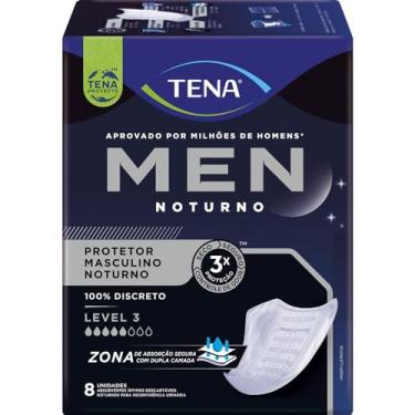 Imagem de Absorvente Protetor Masculino Tena Men Level 3 Noturno 8 Unidades