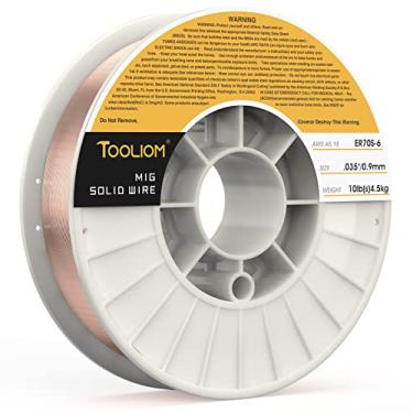 Imagem de TOOLIOM ER70S-6 0,035" (0,9 mm) Fio de solda sólido MIG de aço suave em carretel de 4,5 kg compatível com TL-200M Pro e TL-250M Pro
