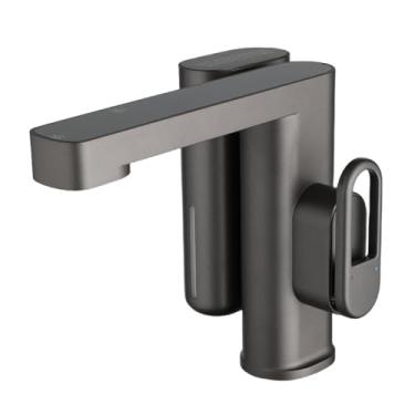 Imagem de Sensor torneira do banheiro com sensor automático dispensador de sabão inteligente branco bacia torneiras pia deck montado torneira misturadora preto, cinza, china