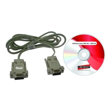 Imagem de Kit Cabo Crs-40 Adaptador Rs-232 Software Conexão Windows Utilizado Osciloscópio Oad-30 Oad-50 Instrutherm
