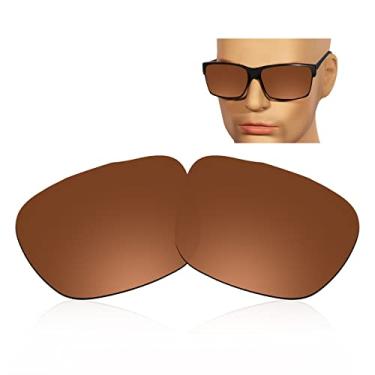 Imagem de Kygear Lentes de substituição à prova de brilho de 12 mm polarizadas para óculos de sol Oakley Twoface (marrom)