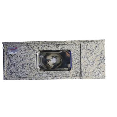 Imagem de Pia de Cozinha Granito 180cm Arabesco Master Cuba Simples Bege Arabesco