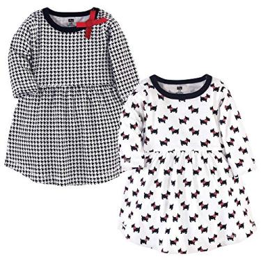 Imagem de Hudson Baby Vestidos de algodão para bebês meninas, Scottie Dog, 3-6 Meses
