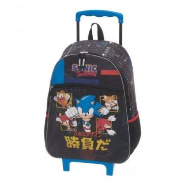 Imagem de Mochila Rodinha Escolar Infantil Sonic Go Fast Pacific