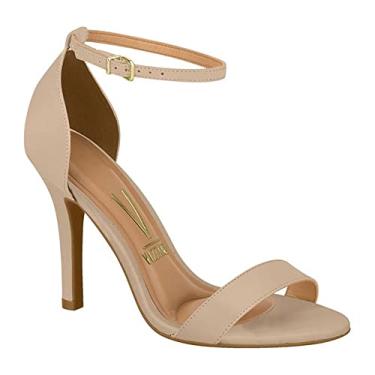 Imagem de Sandália Feminina Vizzano – Salto Fino, Calcanhar Fechado, Cor Bege, Confortável e Elegante – Número 36