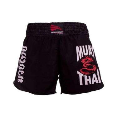 Imagem de Shorts Progne Muay Thai Feminino - Preto - G-Unissex