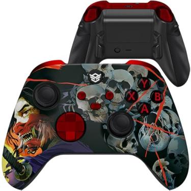 Imagem de HEXGAMING ULTRA X Wireless Controller for Xbox Series X & S, for Xbox One, and for Windows 7/8/10-4 Back Buttons - Adjustable Triggers - Interchangeable Thumbsticks - 6 Profiles - Samurai Skull