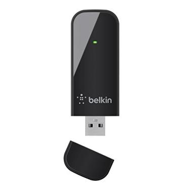 Imagem de Belkin Adaptador USB de banda dupla sem fio N600 DB F9L1101, velocidade de até 300 Mbps (preto)