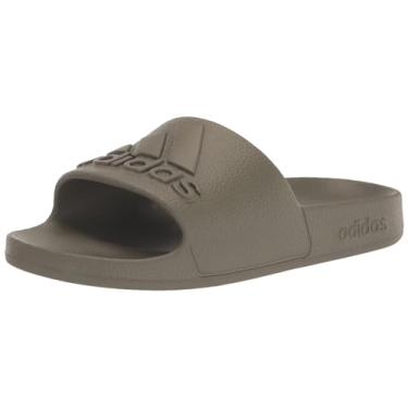Imagem de adidas Sandália Adilette Aqua Slide unissex para adultos, Estrata de Oliveira/Estrata de Oliveira/Estratos de Oli, 7 Women/6 Men