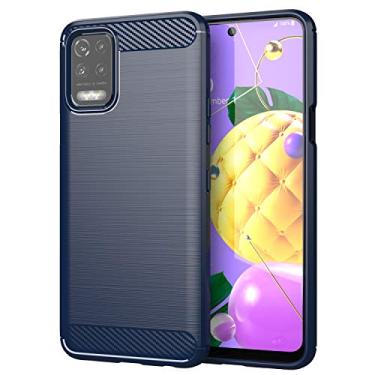 Imagem de XZDWH Capa para LG K52, capa para LG K62, TPU com tecnologia de absorção de choque, moldura elevada protetora para LG Q52 para LG K62 Plus (azul)