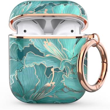 Imagem de Airpods Case Cover Designed for Apple Airpods 2 & 1, Cute Fadeless Patterns Shockproof Hard Case Cover with Portable Keychain for Girls Kids Women Men (Lily)