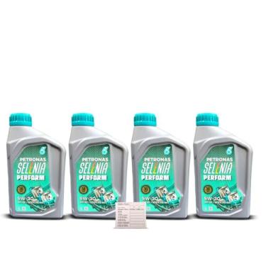 Imagem de Kit 4 Litros Petronas Selenia Perform 5w-30 Sintético API SP ACEA A5/B5