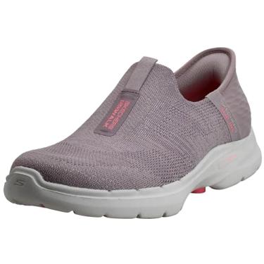 Imagem de Skechers Tênis feminino Hands Free Slip-ins Go Walk 6-Fabulous View, Malva, 9.5 Women/10 Men