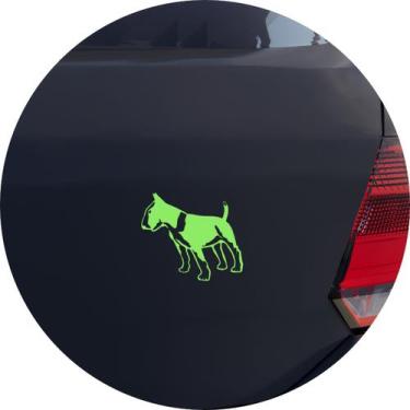 Imagem de Adesivo de Carro Cachorro Bull Terrier - Cor Dourado - Melhor Adesivo,