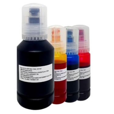 Imagem de Kit Refil de Tinta Compatível 544 P/ L1110 L3110 L3150 L5190 - Evolut