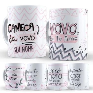 Imagem de Caneca para Avo´ Dia dos Avós Avôs Avô Vó Vô com Nome Bisavô Bisavó Mãe Mães Xícara Personalizada