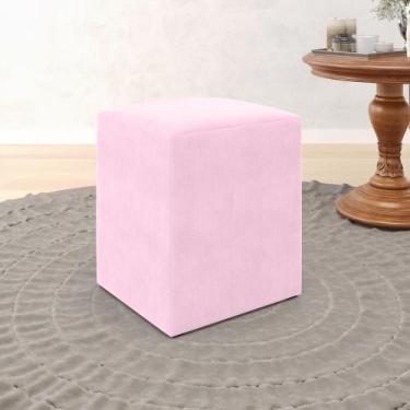Imagem de Puff Izar Sued Aradecor, Rosa Bebê, 40X46X40