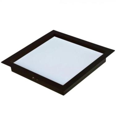 Imagem de Painel led comfort quadrado de embutir 2700k 30w preto fosco bivolt - 