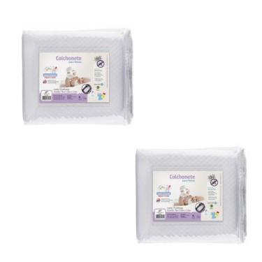 Imagem de Kit com 2 Colchonetes Lavaveis Para Carrinho - Fibrasca, Branco