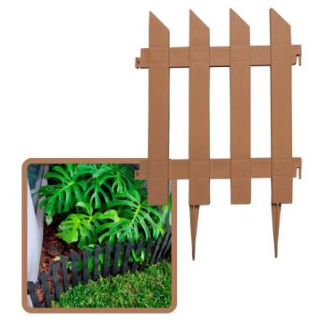 Imagem de Cerca para jardim decorativa kit com 5 metros plástico reciclado - JR 
