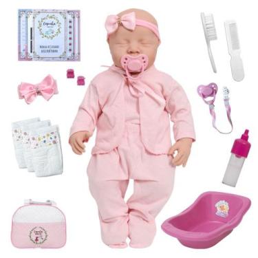 Imagem de Bebê Reborn + Itens Princesa Com Banheira + Bolsa Completa - Cegonha D