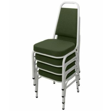 Imagem de Kit com 4 Cadeiras Empilháveis Linha Hotel Plus Verde - Design Office 