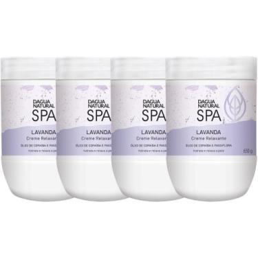 Imagem de 4UN Creme Massagem Relaxante SPA Lavanda 650G DAgua Natural - D'Água N