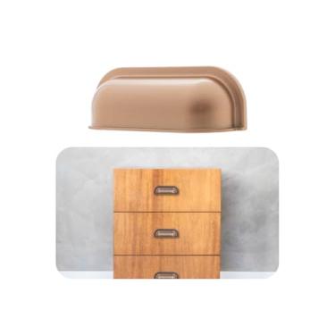 Imagem de 7 Peças Puxador Concha Quadrado Para Gaveta Armário Móveis 64mm (Rose Gold Fosco)