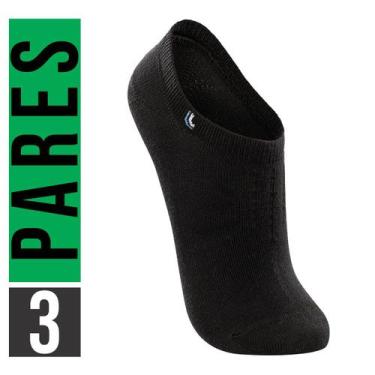 Imagem de Kit 3 Pares Meia Masculina Lupo Soquete Invisível Sport em Algodão, Pr