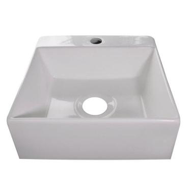 Imagem de Cuba Para Banheiro em Mármore Sintético 35x37cm Cubo Cozimax