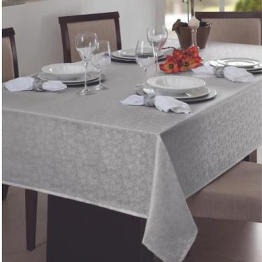 Imagem de Toalha de Mesa Quadrada 8 Lugares Impermeável Pérola Zani 2,20 x 2,20 