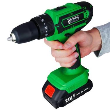 Imagem de Parafusadeira Furadeira 21V Profissional 2 Baterias Led - Trato