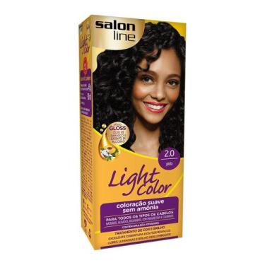 Imagem de Tintura Creme Salon Line Light Color Preto 2.0 Kit