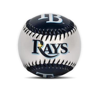 Imagem de Franklin Sports MLB Tampa Bay Rays Team Baseball - Logotipo da equipe MLB Bolas de beisebol macias - Brinquedo de beisebol para crianças - Ótima decoração para mesas e escritório
