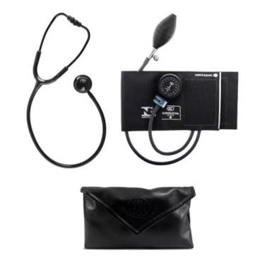 Imagem de Kit Acadêmico Esfigmo E Estetoscópio Duplo Bic,  Preto