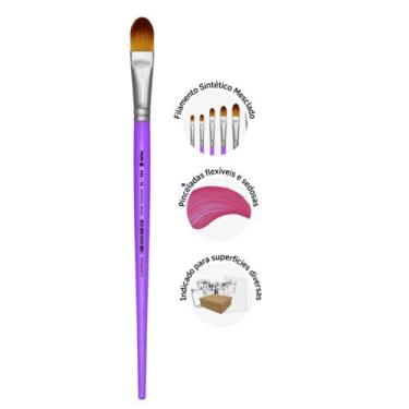 Imagem de Pincel Lingua de Gato Tecido Madeira Tinta A Óleo 444 Artista Nº 18 Ti