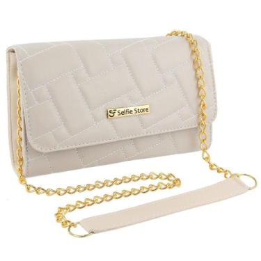 Imagem de Bolsa Feminina Clutch Carteira Alça com Corrente e Divisória - Selfie 