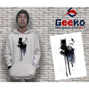 Imagem de Moletom Canguru Masculino Batman Geeko, Preto, GG