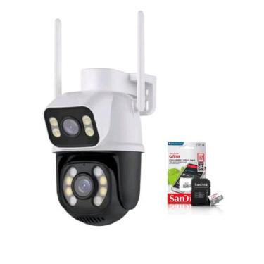 Imagem de Câmera Wi-fi Ptz Lente Dupla A Prova D'agua Com Cartão 128g - LOF-V