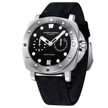 Imagem de Relógio de mergulho mecânico automático masculino 200m à prova d'água 