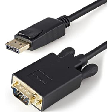 Imagem de StarTech. Com cabo DisplayPort para VGA de 1 m – Cabo adaptador ativo DisplayPort para VGA – Vídeo 1080p – Cabo de monitor DP para VGA – Conversor DP 1.2 para VGA – Conector DP de travamento (DP2VGAMM3B)