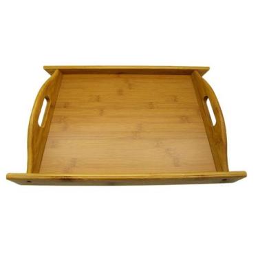 Imagem de Bandeja De Bambu Para Servir Churrasco Café Da Manhã Decore - Abelhinh