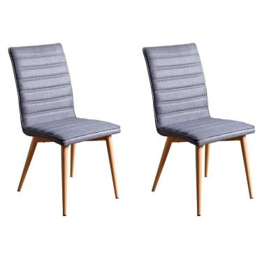 Imagem de Conjunto com 2 Cadeiras Chambly Cinza Escuro