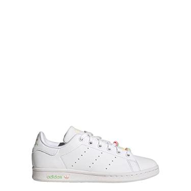 Imagem de adidas Stan Smith Tênis infantil, Branco nuvem, laranja Bliss, rosa, 19