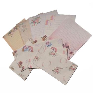 Imagem de Kit Papéis de Carta Decorados C/ 10 + Envelopes Estampados - Doce Tern