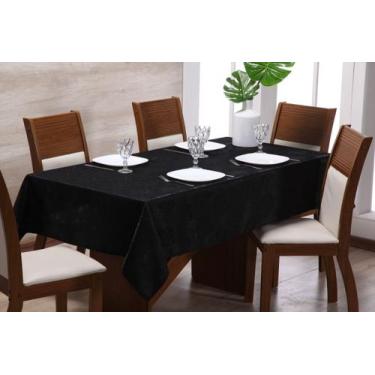 Imagem de Toalha para Mesa Jacquard 2,40m x 1,70m - J.J Enxovais,  Preto